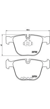 

Brake pads BMW E60/E61/E65/E66/E70/E71 rear Brembo art. P06026