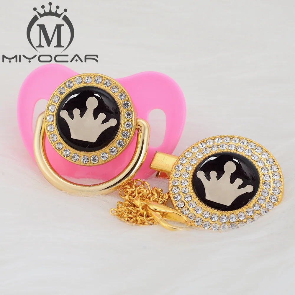 Золотая Корона MIYOCAR красивая золотистая соска и на клипсе без БФА манекен с