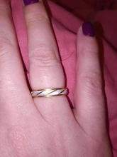 Auxauxme-Anillo de boda con diseño de onda dorada para hombre y mujer, sortija de compromiso con grabado de nombre de amantes de la boda