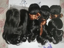 Loose-Wave-Bundles Closure Lace Body-Hair Transparent Remy Forte 30inch with Weave