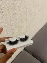 Sirena roja para pestañas, 1 par de pestañas de visón de 25mm, pestañas tupidas alargadas y dramáticas, maquillaje 3d de 25mm, venta al por mayor