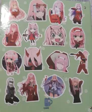 Pegatinas de Anime Darling in the Fanxx Zero Two 02 para ordenador portátil, equipaje, Maleta de motocicleta, monopatín, pegatinas de PVC, 50 Uds.