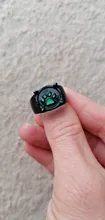 Anillos de gato negro de Anime para niños y niñas, joyería para disfraz, fiesta, regalo, estampado verde, esmalte, Pata de Gato