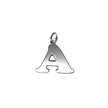 

Pendant 925 sterling silver m smooth 25mm. Letter TO [AA7727]
