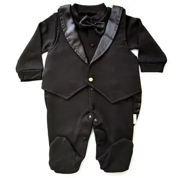 

Vest Tuxedo Rompers Black