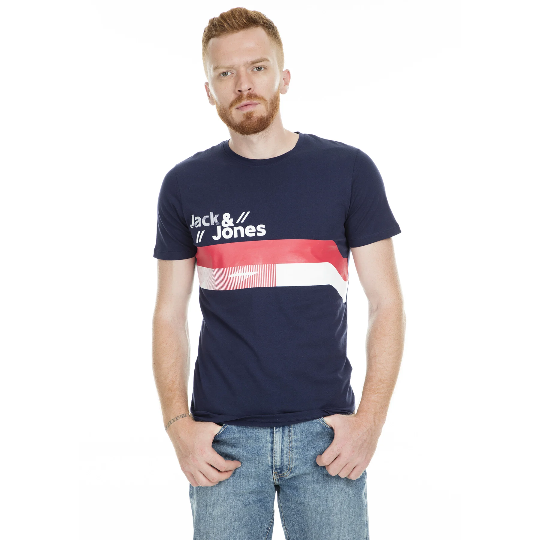 Jack& Jones Core Jcostairs T shirirt 12152308 - Цвет: Тёмно-синий