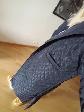 Fit Coat Spring Women Parkas Cotton-Padded Black Autumn Long Fashion EAM New Loose 19a-A319