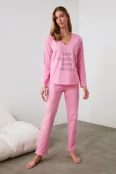 

Trendyol Tagline Knitted Pajamas Set THMAW21PT0572