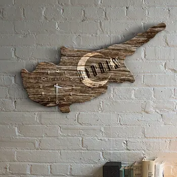 

Personalized Cyprus Design Wooden Wall Clock-2