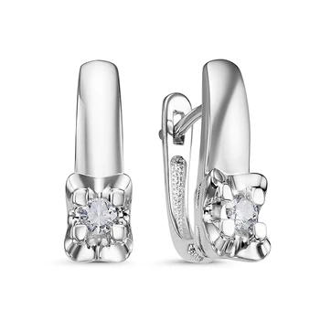 

Gold 585 sterling silver earrings with stones: Diamond