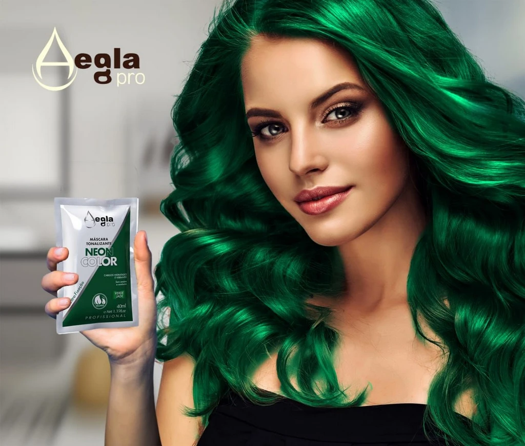 Mascara Neon Color 40ml - Verde Jade Aegla - Hair Treatment Masks -  AliExpress