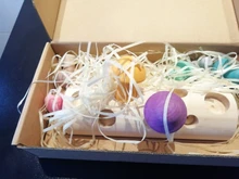 Bloques de arcoíris de madera Montessori para bebé, juego de recolección de setas, juguetes educativos de madera para bebé, ensamblaje a juego con forma de desarrollo