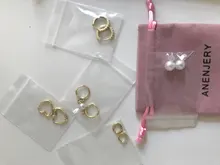 ANENJERY 925 de plata esterlina Simple circón de una sola fila pendientes para las mujeres brincos oorbellen pendientes de botón pendientes S-E14