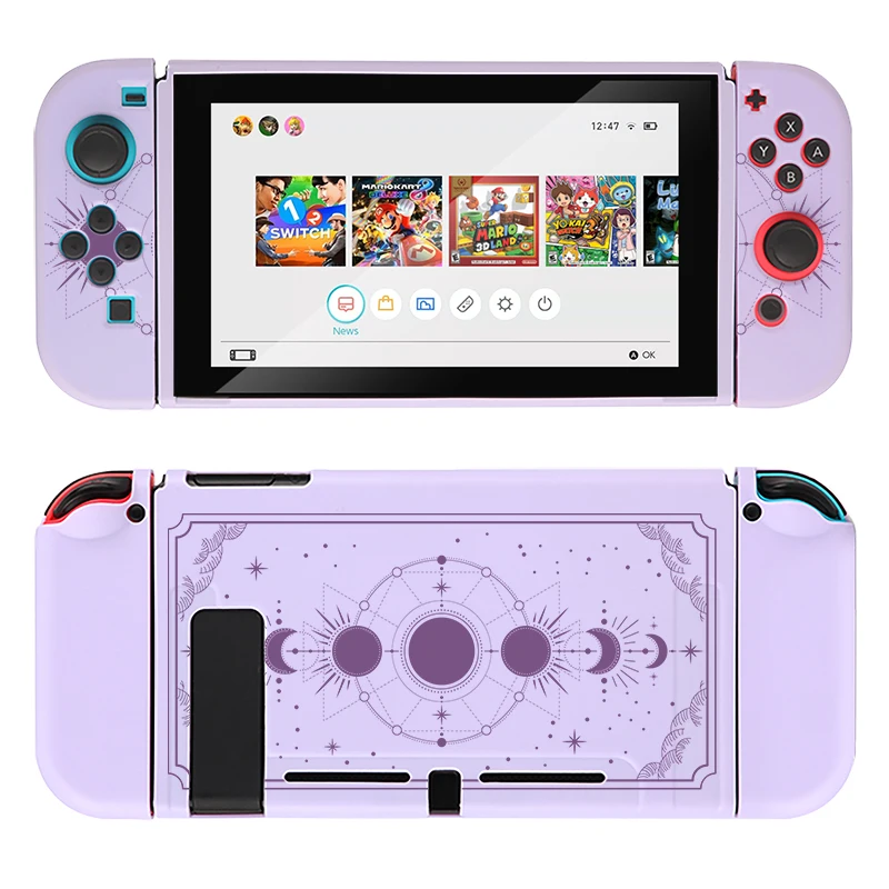 Estic Black Moon Phase Funda Custodia Nintendo Switch Cover Dockable Custodia Protettiva In Tpu Per Controller Switch Joy-Con