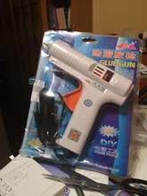 Pistola de pegamento de fusión en caliente, Pistola de Pegamento Caliente de temperatura constante ajustable, barras de pegamento de 11mm de diámetro, herramientas de reparación de manualidad casera de 110W