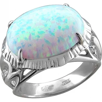 

Miriada ring with Opal and cubic zirconia