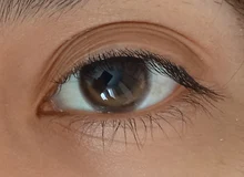 EASYCON mitad marrón Luna lentes de contacto de color para los ojos anual de aspecto Natural maquillaje pupila pequeña exclusiva 2 unids/par de los ojos