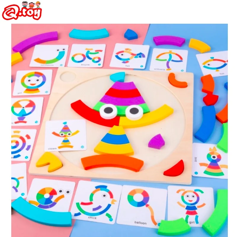 

Wooden Rainbow Building Blocks Puzzle Rainbow Stacker Wooden Toys Creative Montessori Educational Toy Cognition Board Puzzles