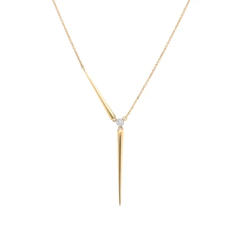 

Gold necklace with diamonds sunlight sample 585