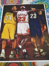 Poster Basketball Wall-Pictures Canvas Kobe Bryant Stars Lebron James Michael Living-Room