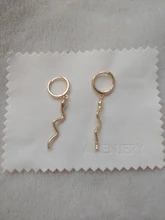 ANENJERY-pendientes de aro de Plata de Ley 925 para hombre y mujer, joyería de Animal dorado y plateado, S-E1386
