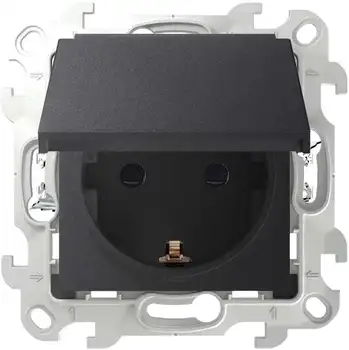

Socket mechanism 2 k + Z IP44 Push & go simon24 graphite 2420448-038