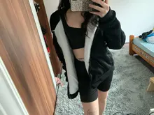 Chaqueta con capucha de color liso para mujer, suéter holgado de lana de imitación de cordero coreano, Cremallera gruesa de terciopelo, tops, otoño e invierno, 2020