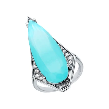 

Silver ring with sieve and cubic zirconium sunlight sample 925
