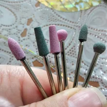 Juego de brocas de diamante para uñas, cortadores de manicura, piedra de cerámica de silicona, fresa eléctrica para máquina de manicura y pedicura, 6/7