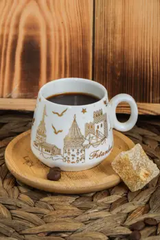 

Turkish Coffee Cups Espresso Porcelain Crockery Demitasse Saucer Vintage Arabic Gift Set Europe Noble Bone Saucer Spoon Bamboo