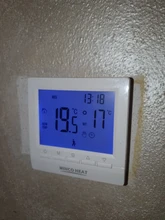 Temperature-Regulator Boilers Heating-Thermostat Programmable for Weekly Blue Battery-Powered