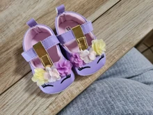 Zapatos de unicornio con flores para niñas pequeñas, calzado de piel sintética con suela blanda para cuna, primavera y otoño, de 0 a 18M, novedad de 2019