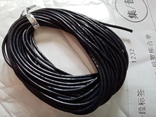 Lote de 5 metros/lote de cuerda redonda de cuero de vaca auténtico, 1-3mm, 4 colores, para pulseras DIY, 2020