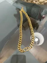 Collar de cadena de acero inoxidable con textura de Metal para mujer, cadena de eslabones cubanos, Gargantilla, regalo de fiesta, 2021