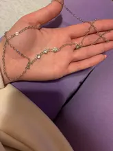 Colgante de cristal dorado para mujer, collar largo sin espalda, de alta calidad, 1 unidad