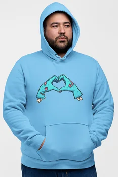 

Angemiel Wear Heart Blue Men 'S Hooded Sweatshirt