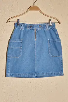 

Trendyol Mobile Detailed Denim Skirt TWOSS20ET0285