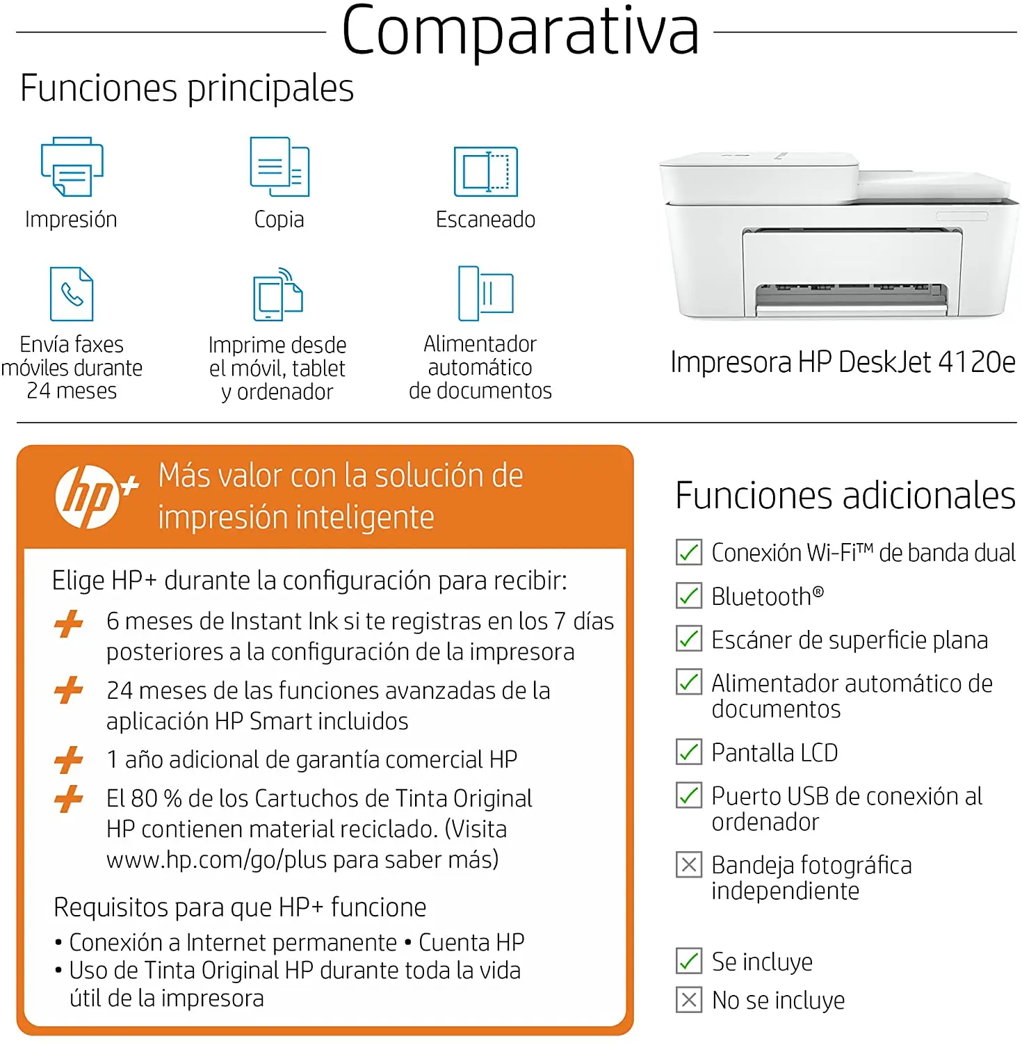Hp Deskjet 4120e Multifunction Printer 