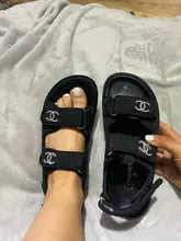 Sandalias de plataforma de cuero genuino para mujer, zapatos de diseñador de lujo a la moda, Sandalias planas, tacones gruesos, tendencia