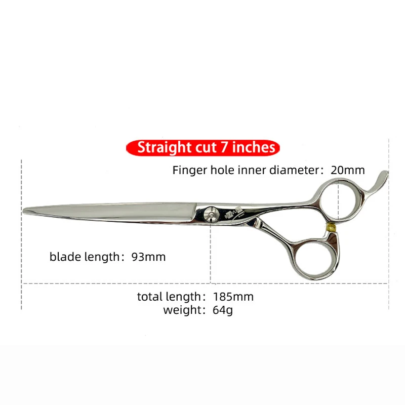 petgroomer Professional PetGrooming Scissors petstraight shears Handmade  7inches catpetdog Trimming highquality steel440c