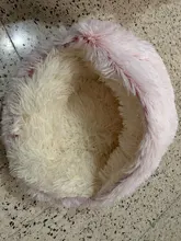 Cama redonda de felpa para gatos, casa cálida para gatos, perro de peluche suave para cama larga para perros y gatos pequeños, nido 2 en 1, cojín para cama de mascotas, sofá para dormir
