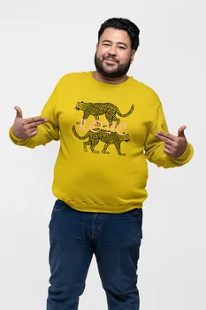 

Angemiel Wear Love Leopard Yellow Men 'S Sweatshirt