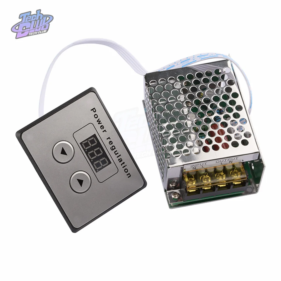 Regolatore Di Velocità Per Motore Elettrico 220-240V UE 4000W Con Display Digitale – Interruttore A Manopola Per Ventole, Riscaldatori, Luci E Utensili - 4