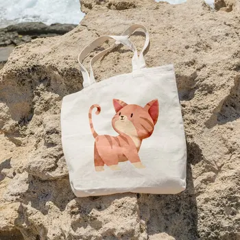 

Angemiel Bag Pempe Cute Kitten Shopping Beach Tote Bag