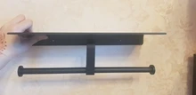 Toilet-Shelf Bathroom-Accessories Paint Double-Paper-Holder Aluminum-Material Phone-Rack
