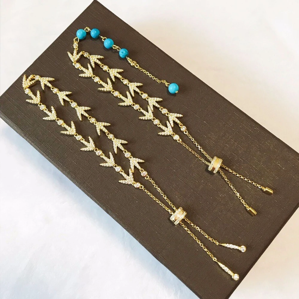 Kakany S925 пробы цвет серебристый, Золотой лавровый лист с жемчугом паве Cz Кольцо с листьями и регулируемый браслет Дамская мода браслеты с подвесками, ювелирное изделие, подарок