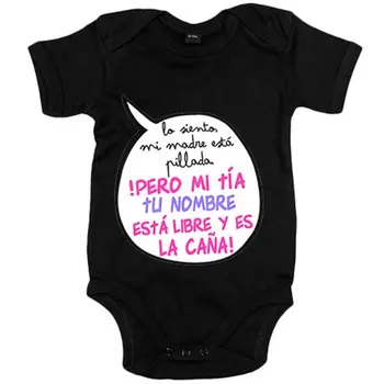 

Baby bodysuit customizable with name phrase funny my aunt is free and is the cane girl