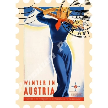 

Austria souvenir magnet vintage tourist poster