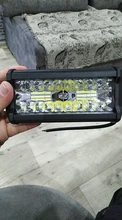 Barra de luz LED de 7 pulgadas para conducción todoterreno, haz combinado de 3 filas para barco, coche, Tractor, camión, 4x4, SUV, 12V y 24V, 2 uds.