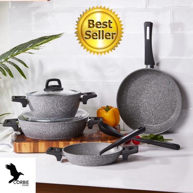 Karaca Stella Biogranite Non-Stick Cookware Set with Kitchen